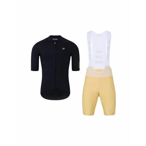 HOLOKOLO Cyklistický krátký dres a krátké kalhoty - VICTORIOUS GOLD - béžová/černá obraz