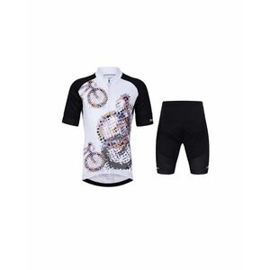 HOLOKOLO Cyklistický krátký dres a krátké kalhoty - RIDERS KIDS - vícebarevná/bílá/černá obraz