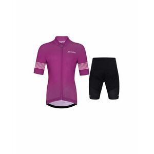 HOLOKOLO Cyklistický krátký dres a krátké kalhoty - FLOW JUNIOR - fialová/černá obraz