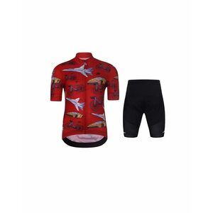 HOLOKOLO Cyklistický krátký dres a krátké kalhoty - SPEED - černá/červená/vícebarevná obraz