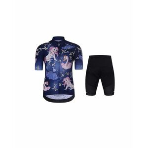 HOLOKOLO Cyklistický krátký dres a krátké kalhoty - FAIRY TALE - vícebarevná/modrá/černá obraz