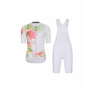 RIVANELLE Cyklistický krátký dres a krátké kalhoty - FLOWERY - vícebarevná/bílá obraz