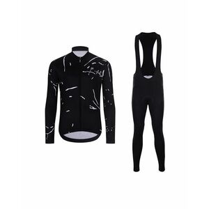 HOLOKOLO Cyklistický dlouhý dres a kalhoty - PASSION WINTER - bílá/černá obraz