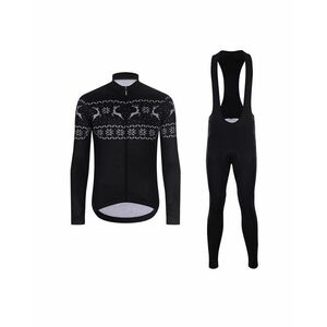 HOLOKOLO Cyklistický dlouhý dres a kalhoty - FROSTTRAIL WINTER - černá obraz