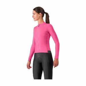 CASTELLI Cyklistický dres s dlouhým rukávem zimní - ESPRESSO THERMAL W LS - růžová M obraz