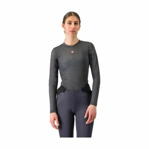 CASTELLI Cyklistické triko s dlouhým rukávem - MEDIO BASE LAYER W - šedá S obraz