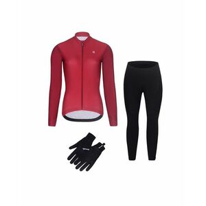 RIVANELLE Cyklistická zimní bunda a kalhoty - PERFORMANCE WINTER - černá/bordó obraz