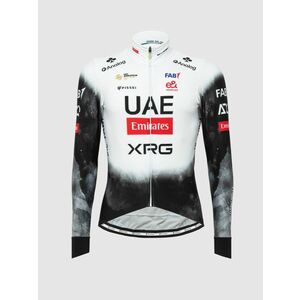 PISSEI Cyklistický dres s dlouhým rukávem zimní - UAE TEAM EMIRATES - XRG 2025 REPLICA - bílá/černá M obraz