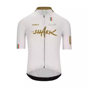 Q36.5 Cyklistický dres s krátkým rukávem - GREGARIUS CLIMA NIBALI SHARK - bílá M obraz