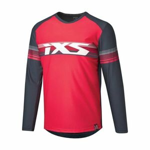 IXS Cyklistický dres s dlouhým rukávem letní - TRIGGER LITE 1.1 KIDS - červená/modrá obraz