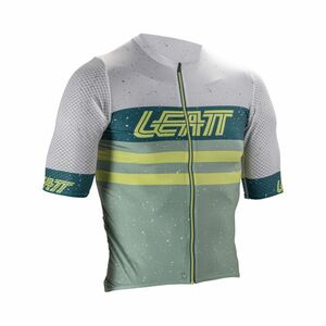 LEATT Cyklistický dres s krátkým rukávem - MTB ENDURANCE 6.0 - zelená/šedá 2XL obraz