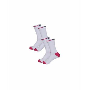 RIVANELLE Cyklistické ponožky klasické - COMPETE 2PAK - bílá/růžová obraz