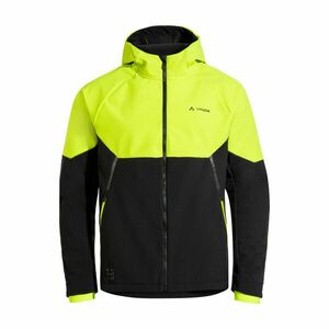 VAUDE Cyklistická větruodolná bunda - QIMSA SOFTSHELL - černá/žlutá S obraz