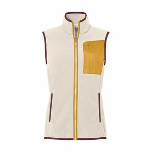 VAUDE Cyklistická vesta - ROSEMOOR FLEECE - ivory/žlutá S obraz