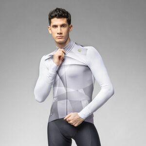 ALÉ Cyklistický dres s dlouhým rukávem zimní - QUICK - bílá S obraz