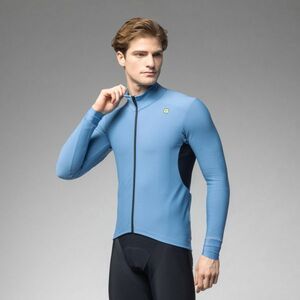ALÉ Cyklistický dres s dlouhým rukávem zimní - KLIMATIK K-IDRO - světle modrá M obraz