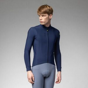 ALÉ Cyklistický dres s dlouhým rukávem zimní - PRAGMA FONDO 3.0 - modrá XL obraz