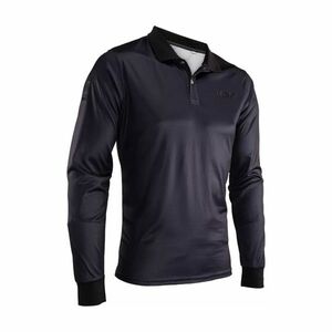LEATT Cyklistické triko s dlouhým rukávem - POLO TEAM LONG - černá S obraz