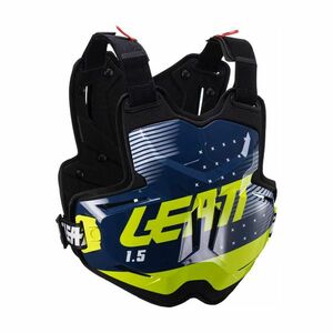 LEATT chránič na záda a hrudník - CHEST PROTECTOR 1.5 TORQUE - černá/modrá/žlutá UNI obraz