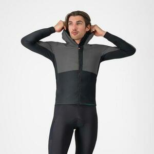CASTELLI Cyklistická větruodolná bunda - FLY UNLTD - černá/šedá 2XL obraz
