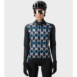 ALÉ Cyklistická větruodolná bunda - CROSSING PR-R - černá/vícebarevná S obraz