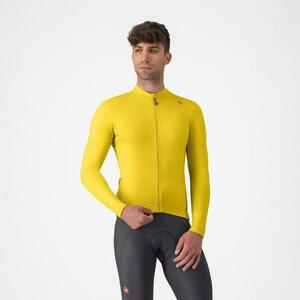 CASTELLI Cyklistický dres s dlouhým rukávem zimní - ESPRESSO THERMAL - žlutá XL obraz