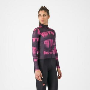 CASTELLI Cyklistický dres s dlouhým rukávem zimní - BLUR THERMAL - černá/fialová S obraz