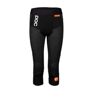 POC Cyklistické spodky - RESISTANCE LAYER TIGHTS JR - černá/oranžová 140 cm obraz