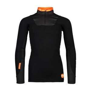 POC Cyklistické triko s dlouhým rukávem - RESISTANCE LAYER - černá/oranžová 160 cm obraz