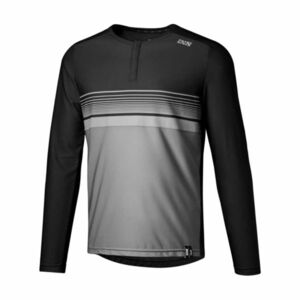 IXS Cyklistický dres s dlouhým rukávem letní - FLOW LITE 1.0 - černá/šedá M obraz