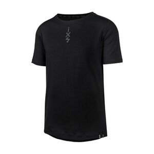 IXS Cyklistický dres s krátkým rukávem - FLOW MERINO SS - černá L obraz