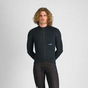 SPORTFUL Cyklistický dres s dlouhým rukávem zimní - SUPERGIARA WOOL - černá 2XL obraz