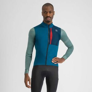 SPORTFUL Cyklistický dres s dlouhým rukávem zimní - SUPERGIARA THERMAL - modrá/zelená S obraz