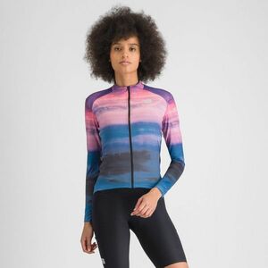 SPORTFUL Cyklistický dres s dlouhým rukávem zimní - FLOW SUPERGIARA THERMAL W - modrá/růžová M obraz