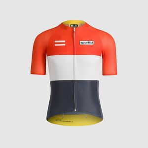 SPORTFUL Cyklistický dres s krátkým rukávem - SUPERNOVA HERITAGE - modrá/bílá/červená/žlutá XL obraz
