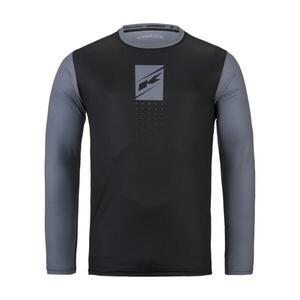 KENNY Cyklistický dres s dlouhým rukávem letní - ELITE 25 - černá/šedá M obraz