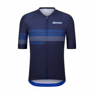 SANTINI Cyklistický dres s krátkým rukávem - IDEA - modrá M obraz