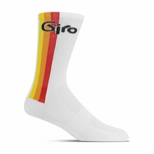 GIRO Cyklistické ponožky klasické - COMP RACER HIGH RISE - bílá/vícebarevná M obraz