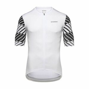 GORE Cyklistický dres s krátkým rukávem - SWIFTRIDE OPTICAL - bílá/černá XL obraz