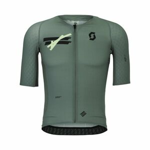 SCOTT Cyklistický dres s krátkým rukávem - ULTD AERO - zelená M obraz