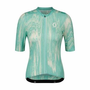 SCOTT Cyklistický dres s krátkým rukávem - ULTD SL W - zelená/bílá M obraz