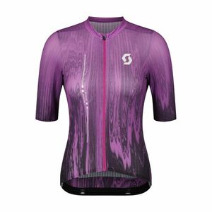 SCOTT Cyklistický dres s krátkým rukávem - ULTD SL W - fialová/černá M obraz