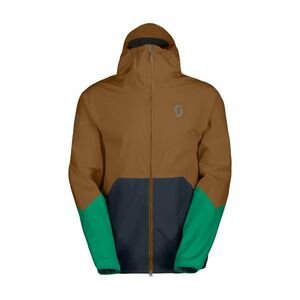 SCOTT voděodolná bunda - EXPLORAIR LIGHT DRYO 2.5L - hnědá/modrá/zelená XL obraz