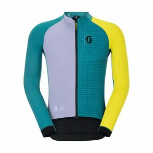 SCOTT Cyklistická větruodolná bunda - RC PRO WARM GTX WS-REMIX - zelená/fialová/žlutá XL obraz