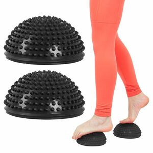 Balanční a masážní podložka na chodidla inSPORTline Uossia černá obraz