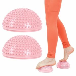 Balanční a masážní podložka na chodidla inSPORTline Uossia světle růžová obraz