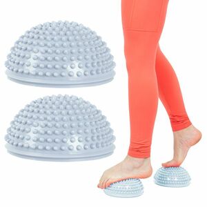 Balanční a masážní podložka na chodidla inSPORTline Uossia světle šedo-modrá obraz