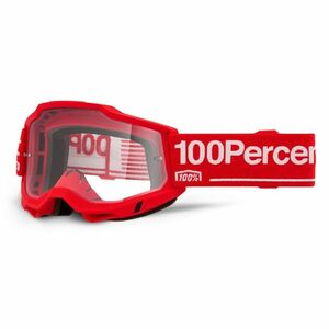 Motokrosové brýle 100% Accuri 2 Wolg červená, čiré plexi obraz