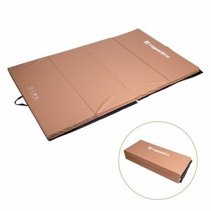 Skládací gymnastická žíněnka inSPORTline Kvadfold 200x120x5 cm hnědá obraz