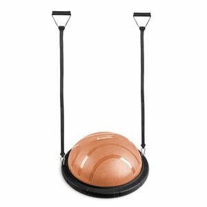Balanční podložka inSPORTline Dome Edge s gumovými expandery 100 cm / 4, 6 kg černá-mocha mousse obraz